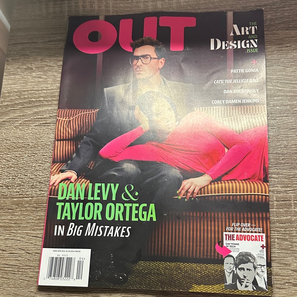 OUT Magazine - Dan Levy & Taylor Ortega Cover (Pink Accent)
